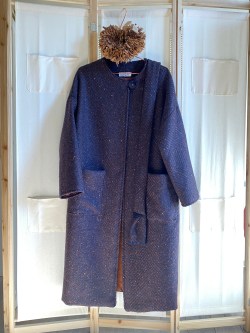 Cappotto EBBIO blu e terra