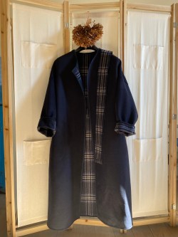 cappotto EBBIO blu double face
