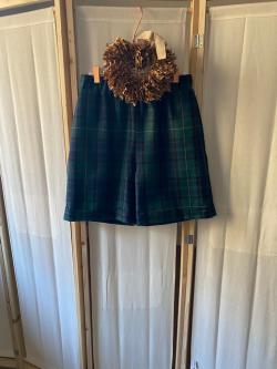 Short TARTAN sfondo verde