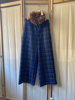 Pantalone TARTAN bluette