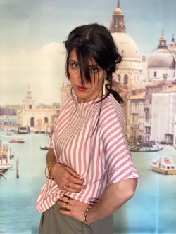 blusa VENEZIA righe rosa