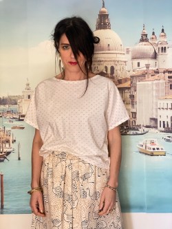blusa VENEZIA plumetis oro