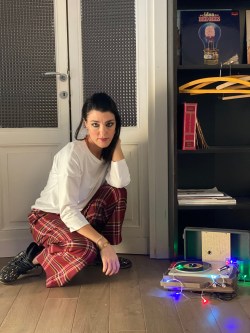 pantalone SO ROCK! tartan bordeaux