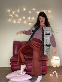 pantalone COCCOLE velluto cannella