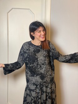 blusa VEI grigio/nera