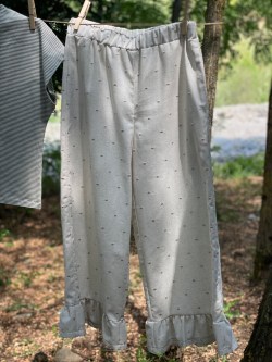 pantalone ALBERI VESTITI pois ricamo