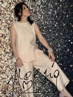 pantalone POESIA alba