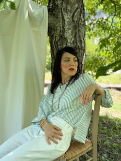 camicia RESPIRO righe azzurro