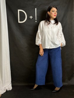 pantalone Di Più velluto zaffiro