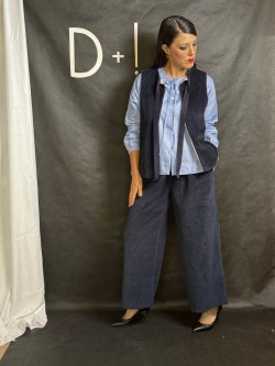 pantalone Di Più velluto notte