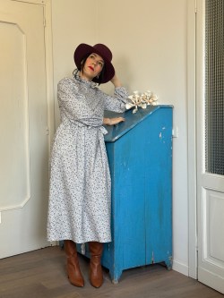 vestito STORIA VINTAGE velluto floral