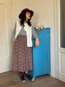 gonna STORIA VINTAGE velluto fantasia