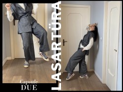 pantalone DUE spigato scuro
