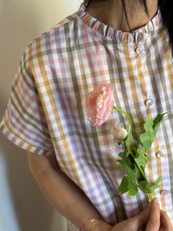 camicia FIORITURA quadretti