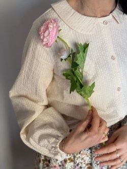 camicia FIORITURA panna