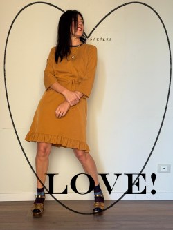 vestito LOVE mustard