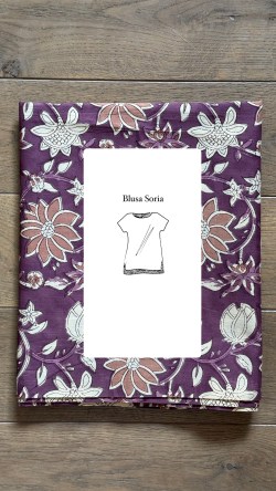 blusa UN MONDO DISEGNATO malva panna