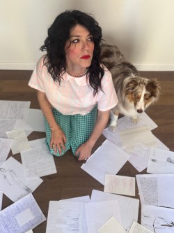 blusa PAGINE/prima maxi quadri fluo