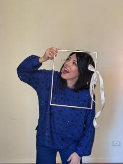 blusa RITRATTO bluette