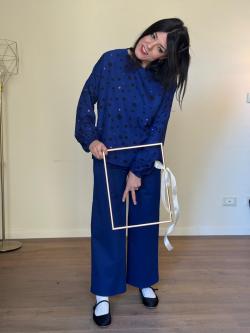 pantalone RITRATTO bluette
